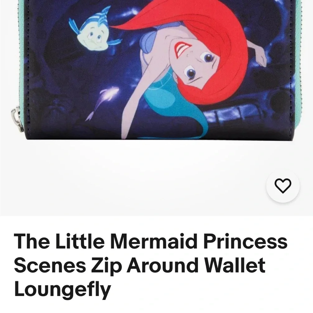 Loungefly Little Mermaid Ariel Wallet - Red and Blue - Picture 1 of 7